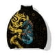 thumbnail image 2 of Abrigo de invierno para hombre, ropa holgada de algodón para hombre, chaqueta con estampado de dragón y fénix súper genial, chaquetas de calle Harajuku, 2 of 4