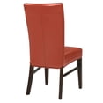thumbnail image 6 of Pemberly Row 19.5" Bonded Leather Dining Chair in Orange (Set of 2), 6 of 8