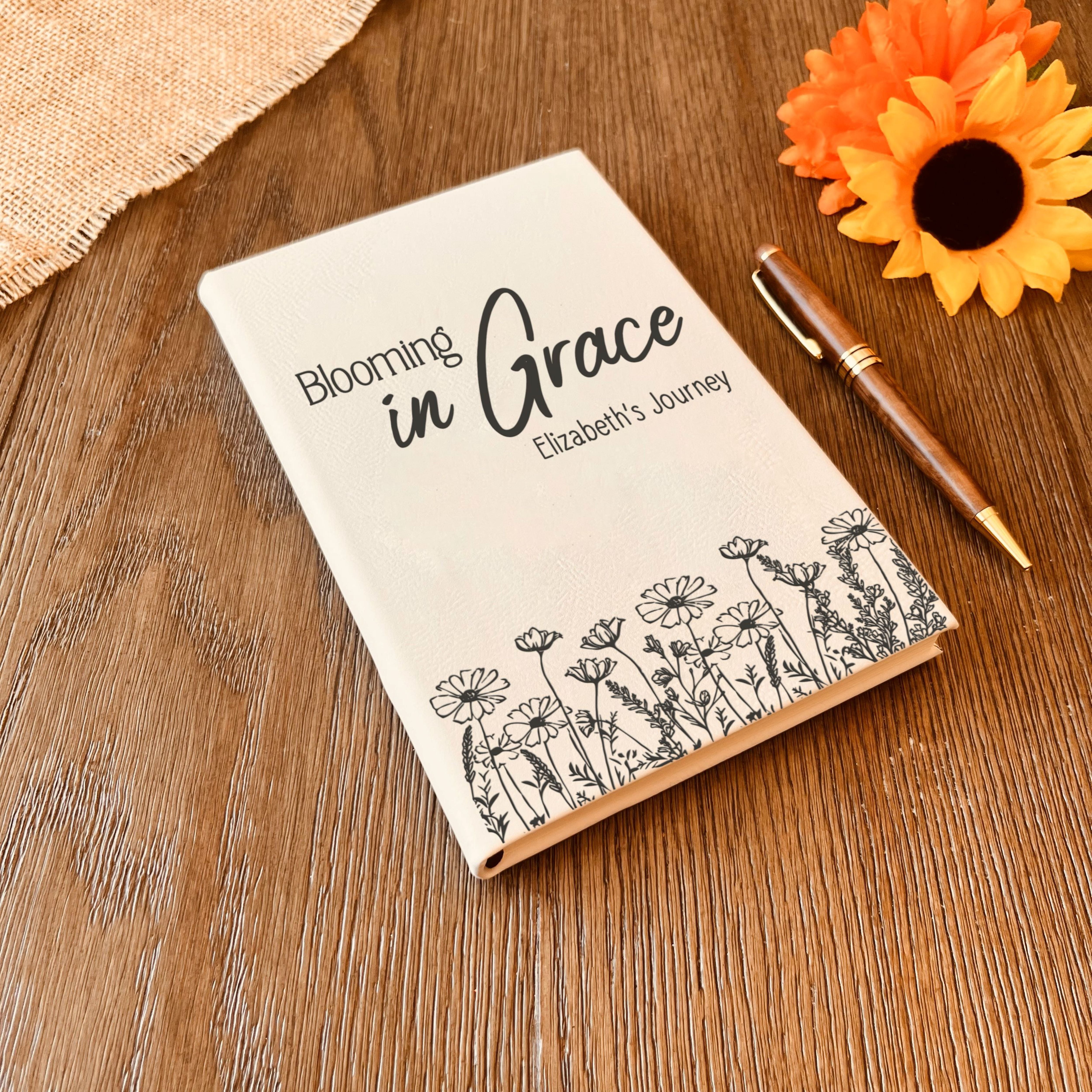 Personalized Christian Prayer Journal for Men & Women, Custom Engraved Name, Daily Devotional, Scripture Writing, Gratitude and Faith Gift