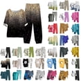 thumbnail image 4 of Pavied Two Piece Sets,Lounge Sets,Wave Point Prints Linen Button Shirt High Waist Loose Pocket Pant Two Piece Top And Bottom Set,Matching Sets,Womens Sweatshirt,Tracksuit for Women,Hot Pink M, 4 of 4
