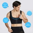 thumbnail image 2 of pitrice Men Chest Shape Vests Male Control Breast Gynecomastia Professional Slimming Tank Top Correct Corset Compressing Compression No.1, 2 of 9