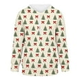 thumbnail image 5 of NMMUED Christmas Hoodie Graphic Sweatshirt for Women Christmas Tops for Women Cute Hoodies Holiday Tops for Women Oversized Hoodie Holiday Clothing for Women Mint Green 2 L, 5 of 5