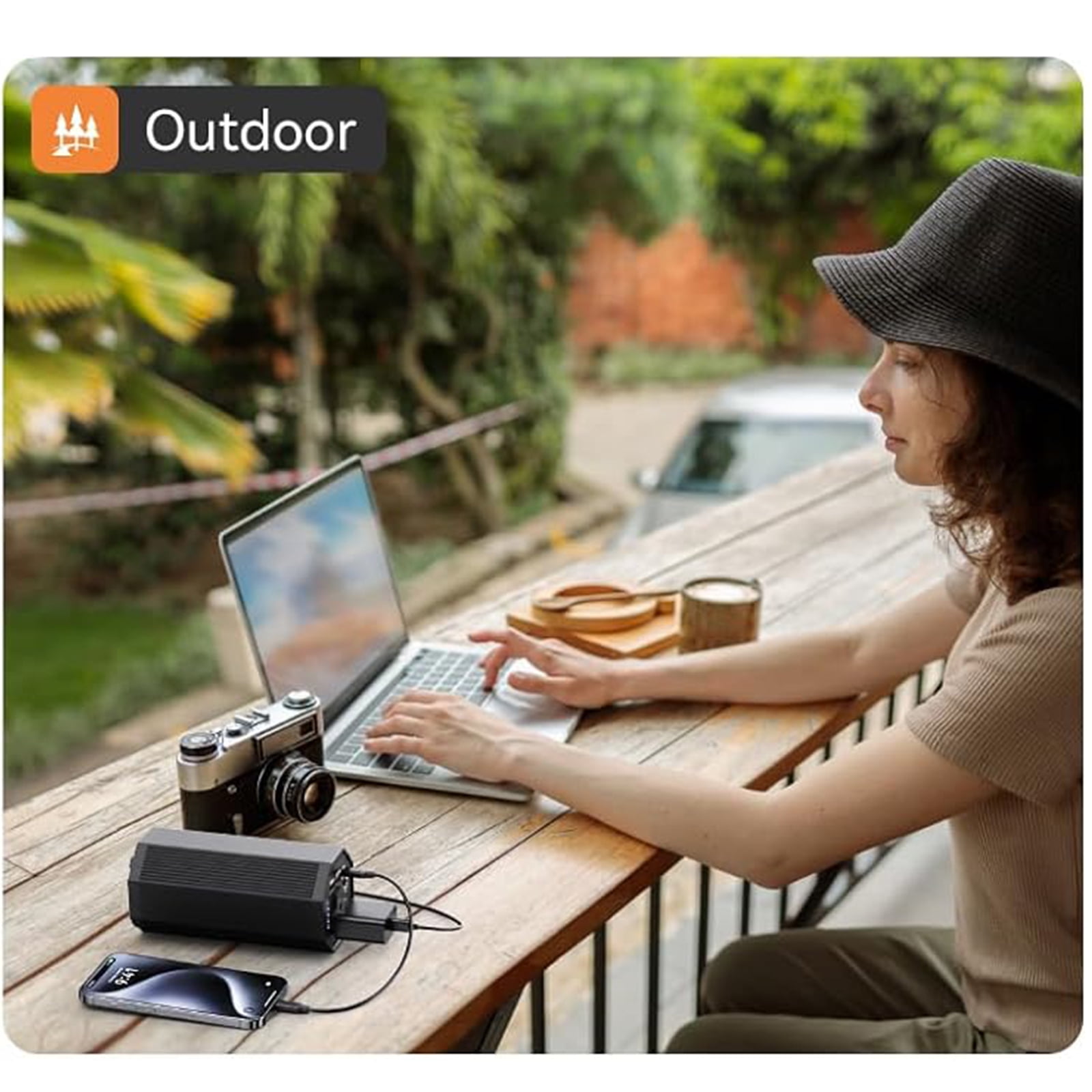 MASALUO P8-2 100W Portable Power Bank with AC Outlet - 98Wh/27000mAh Laptop Power Bank, 65W PD USB-C, Portable Charger for Laptop, MacBook, HP, Camping, Travel, Hunting and Outdoor Use