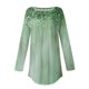 thumbnail image 5 of Camisetas para mujer SCZ Otoño Casual Manga Larga Sudadera Retro Impresión Verde Talla S, 5 of 5