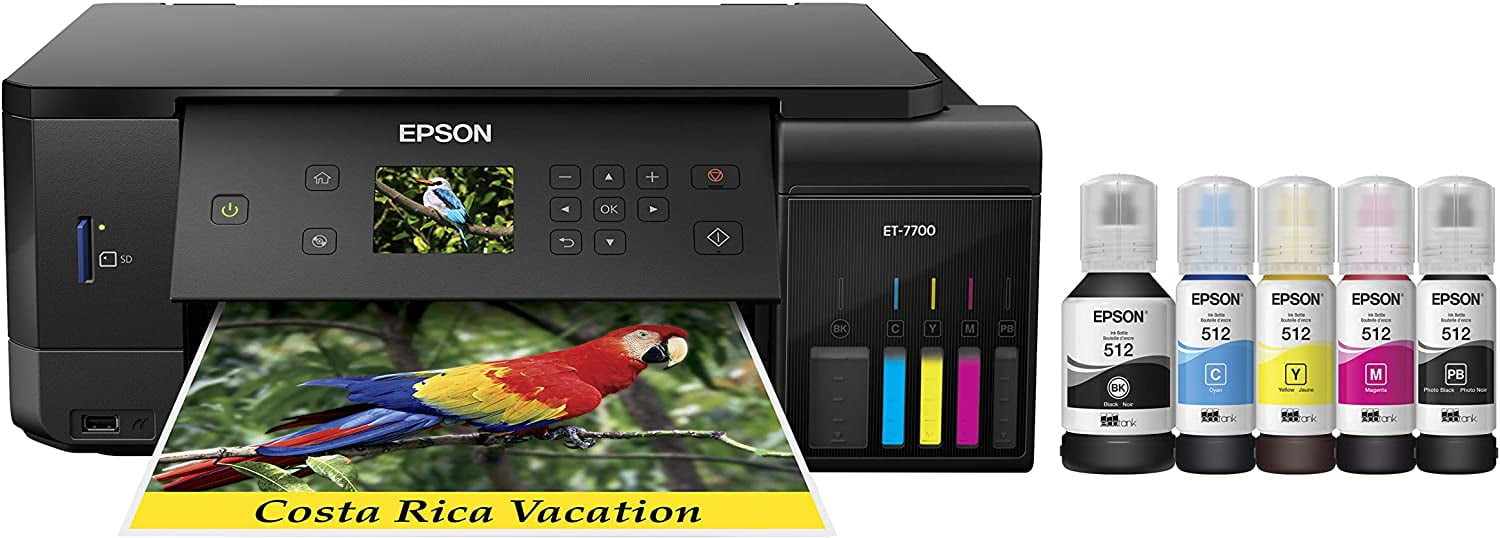 Epson Expression Premium EcoTank ET7700 Wireless 5Color AllinOne Supertank Printer with