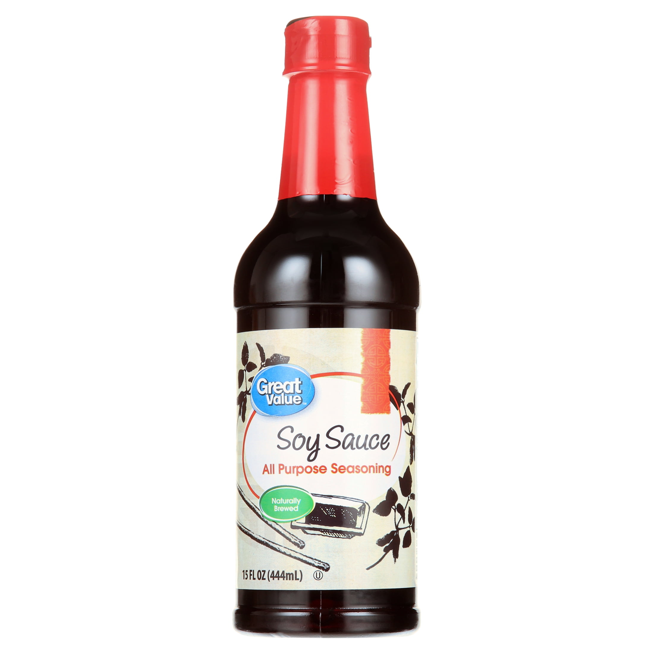 Great Value Naturally Brewed Soy Sauce, 15 fl oz for Kitchen