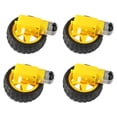 thumbnail image 2 of 4PCS DC Electric Motor + Plastic Motor Tire Wheel Dual Shaft Gear Motor Engine for Smart Car, 2 of 8