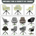 thumbnail image 6 of Xixirimido Lemon Abstract Floral Pattern Swivel Accent Dining Chair Cover Stretch Mid Back Accent Office Desk Chair Slipcover Soft Arm Chair Protector for Home Office, 6 of 7