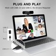 thumbnail image 4 of Cámara web Dobuhont 2K Ultra HD para PC con micrófono y funda de privacidad, 4 of 6