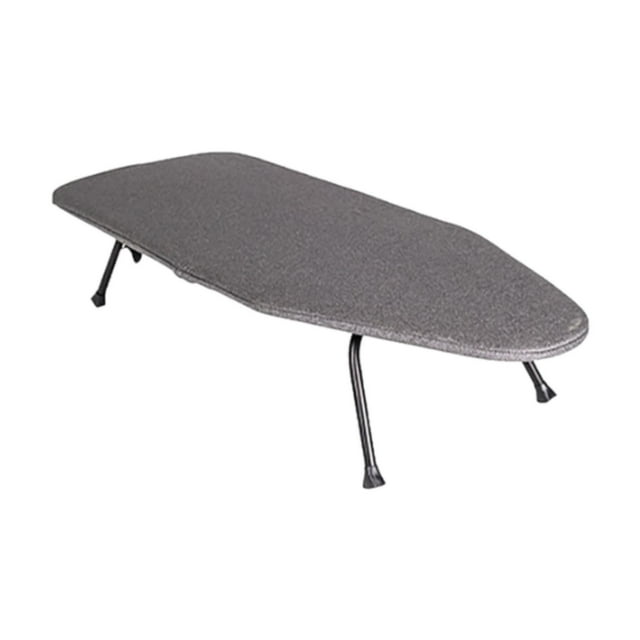 Tabla de planchar para el hogar, tabla de planchar pequeña con patas antideslizantes, tabla de planchar de encimera con funda de algodón para lavadero Gris