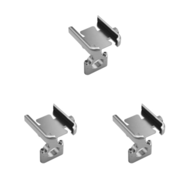 relayinert Stable Fixation Phone Holder Bracket Stand With 360° Rotation Wide Application Handlebar Silver 3Set