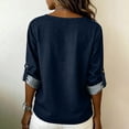 thumbnail image 6 of Levmjia Women Solid Color Denim Blouse Soft Breathable Denim Relaxed Loose Fit Long Sleeve Casual Pullover Shirt Office Commute Holiday Travel Daily Versatile Everyday Outfit, 6 of 7