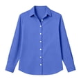 thumbnail image 4 of Karight Womens Button Down Shirts Cotton Oxford Shirt Dress Shirt Long Sleeve Work Blouses Tops with Pocket, 4 of 6