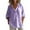 Purple, variant on Seductiva Button Shirts for Women Women's Solid Color Cotton and Linen Casual Shirt Loose Long Sleeve Linen V Neck Shirt T Shirt Business Casual Work Tops Summer Tops Short Sleeve