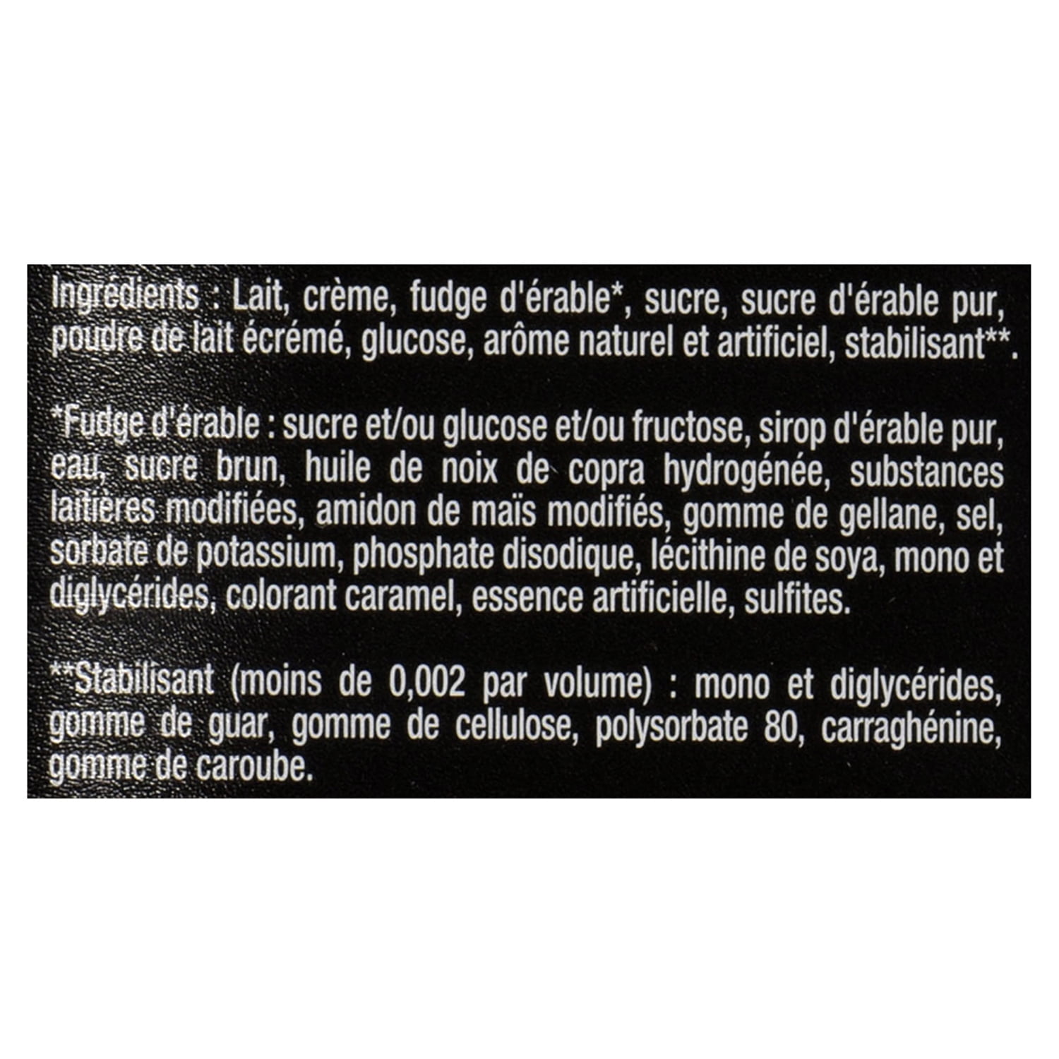 Crème glacée Coaticook La Gourmande tire et pépites d'érable sans arachides, sans gluten Coat Tire d'erable
