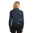 thumbnail image 3 of Port Authority Adult Female Women Plain Shirt Navy/Lt Stone 3X-Large, 3 of 4