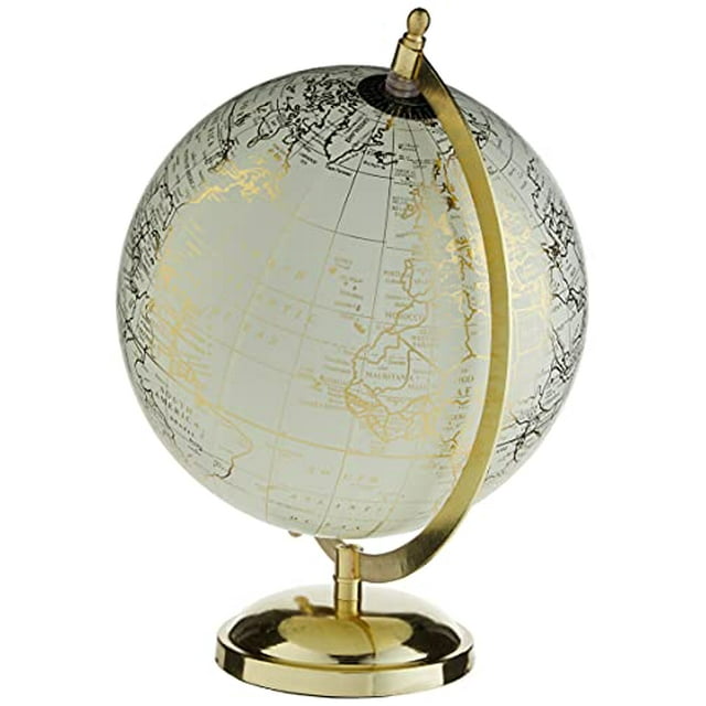 Abbott Collection Globe sur Socle 57-Lattitude-02, 11 Pouces, Ivoire