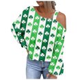 thumbnail image 2 of Hauts pour Femmes Mode Tendance Sweat-Shirt Imprimé Jour de St.Patrick Chemise Graphique à Manches Longues Pull Tops, 2 of 5