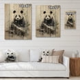 thumbnail image 4 of Designart "Panda Animal Asian Painting I" Asian Print on Natural Pine Wood, 4 of 5