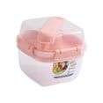 thumbnail image 2 of Caja para ensaladas, ensaladera de 1300ml, compartimento práctico multiusos para llevar, recipiente para ensalada, frutero para puré de patatas y Rosa, 2 of 9