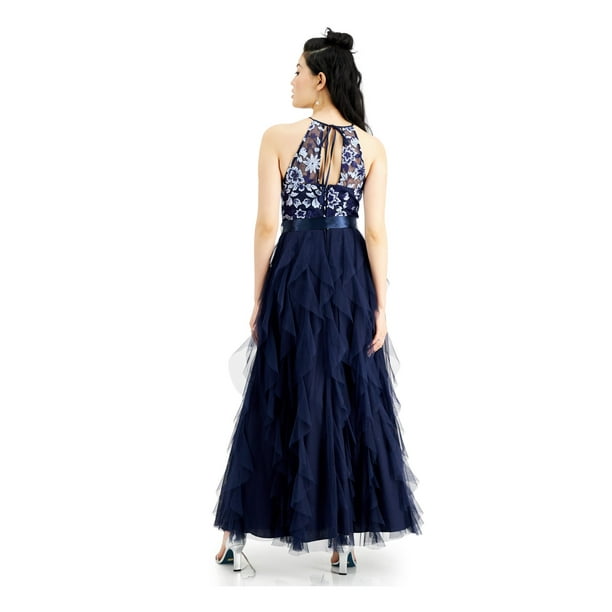 Navy blue top prom dress macys