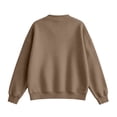 thumbnail image 4 of Textilo Women's V Neck Button Down Sweatshirt Jacket Long Sleeve Cardigan Sweatshirt with Pockets Solid Color Jackets 2026 Y2k Casual Fall Spring Comfy Clothes,Brown S, 4 of 4