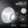 thumbnail image 2 of Lámpara de vídeo LED Neewer FS150 130W 5600K CRI97+ con 9 efectos, 2 of 9