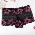 thumbnail image 1 of WILLBEST Seamless Underwear for Women Boyshorts Cotton Women Lace Transparent Contrast Rose Pattern Triangle Underpants, 1 of 3