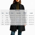 thumbnail image 3 of Afelkas Women's Oversized Wool Blend Peacoat Double Breasted Notch Lapel Mid Length Warm Winter Coat with Pockets, 3 of 6
