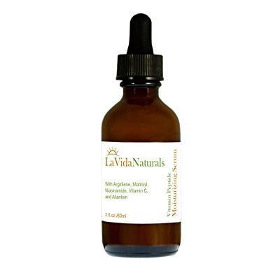 - 30% matrixyl 3000 30% argireline peptide cream hyaluronic acid, 20% vitamin ce ferulic serum, niacinamide, pore minimizer, botox alternative all-in-one moisturizing serum 2.0z