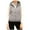 Gray, variant on Women's Lightweight Puffer Vest Hooded Casual White Duck Down Jacket for Outdoor Winter Warmth