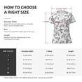 thumbnail image 4 of Goofa Hand Drawn Turtle Pattern Womens Deep V Neck Low Cut Tops Casual Summer Short Sleeve Ribbed Knit T-Shirts-Small, 4 of 5