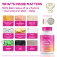 thumbnail image 4 of Pink Stork Total Prenatal Vitamins with DHA, Biotin, Folate, Choline, Iron - Non GMO, 60 Daily Capsules, 4 of 10