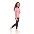 thumbnail image 6 of Pink Angel Girls 2-Pack Ribbed Graphic Tops. Rhinestone Tees, Soft Stretch Everyday Short Sleeve Shirts for Kids Girls, 6 of 10