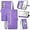 Purple, variant on for Galaxy S24 5G Phone Case Wallet,S24 5G Wallet Case for Women,Emboss PU Leather Protective Cover Zipper Card Holder Flip Phone Case for Samsung Galaxy S24 5G (Purple)