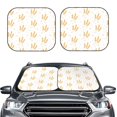 thumbnail image 2 of Goofa Wheat Pattern 2 Piece Car Windshield Sun Shade Foldable | Front Windshield Shade for Sun, Heat and UV Rays | Sunshade for Car Front Window-Large, 2 of 7