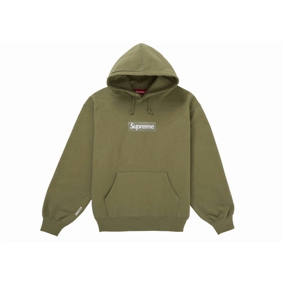 Supreme Men's Box Logo Hooded Sweatshirt (FW25) Light Olive, from StockX