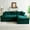 Green, variant on Velvet Versatile Sofa, Convertible Twin-Seat with Right Chaise Lounge (Plush Reclining Right Lounger for Comfort), Featuring Face-To-Face Seating, Switchable Between L-Shape and Straight (Black)