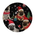 thumbnail image 2 of JEUXUS  Christmas Pug Dog Round Table Cloth Polyester Tablecloth Waterproof Tablecloth Dinning Table Cover for Indoor Outdoor Party Picnic, 2 of 7