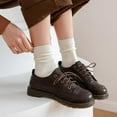 thumbnail image 4 of SMZ Womens Cute Crew Socks Casual Athletic Aesthetic Socks Neutral Cotton Socks for Women, 4 of 5