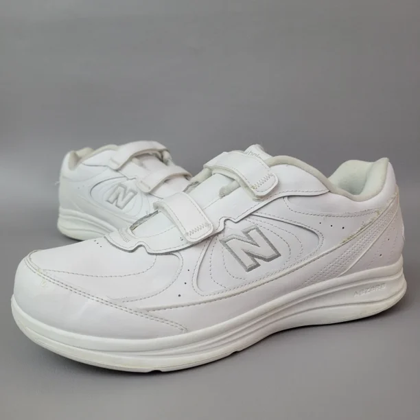 New Balance 577 V1 USA Made White Leather Walking Shoes Mens 11.5 4E