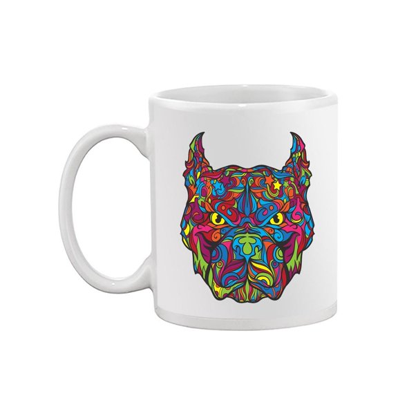 Colorful Pitbull Head Mug -Image by Shutterstock,