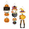 thumbnail image 5 of 9pcs Halloween Wall Hanging Decor Pumpkin, Witch Hat & Party Sign for Door, Porch & Wall Festive Atmosphere for Halloween Celebration, 5 of 5