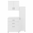 thumbnail image 1 of Pemberly Row 44W 3 Piece Modular Storage Set With Floor & Wall Cabinets in White, 1 of 8