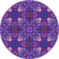 thumbnail image 1 of Ahgly Company Indoor Round Patterned Purple Plum Purple Area Rugs, 6' Round, 1 of 6