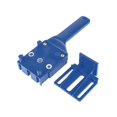thumbnail image 1 of Localizador de orificios para perforadora de madera, localizador de orificios para perforadora recta, herramienta de bricolaje para empalmes de espigas redondas, azul, azul, 1 of 5