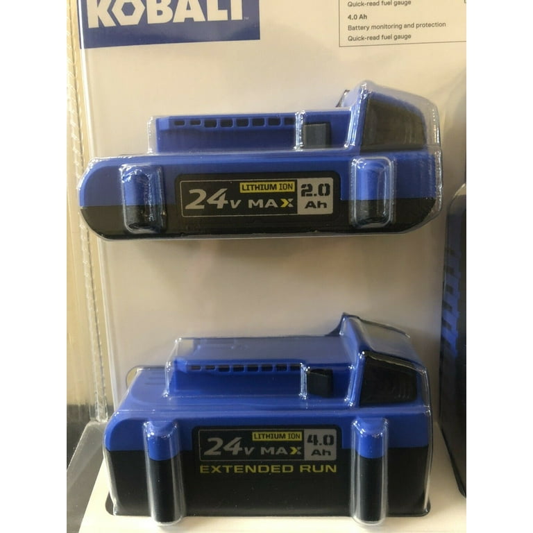 Kobalt 24-V 2-Pack 4 Amp-Hour; 4 Amp-Hour Lithium-ion Battery in the Power  Tool Batteries & Chargers department at