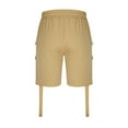 thumbnail image 6 of Yuzhih Men's Outdoor Lightweight Hiking Shorts Solid Color Drawstring Sports Casual Shorts Knee Length Cargo Shorts, 6 of 6