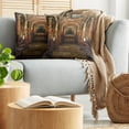 thumbnail image 5 of Ambesonne Gothic Throw Pillow Cover 2 Pack, Secret Passage Medieval, 20", Brown and Red, 5 of 5