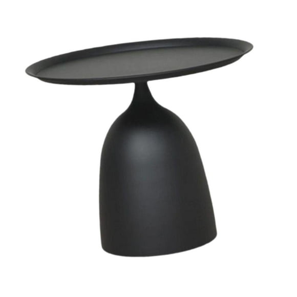 Luzkey Small Side Table Round Black Coffee Table Modern Drink Table Martini Table for Dorm Bedroom Patio Living Room Corner Bathroom Black Short Shape
